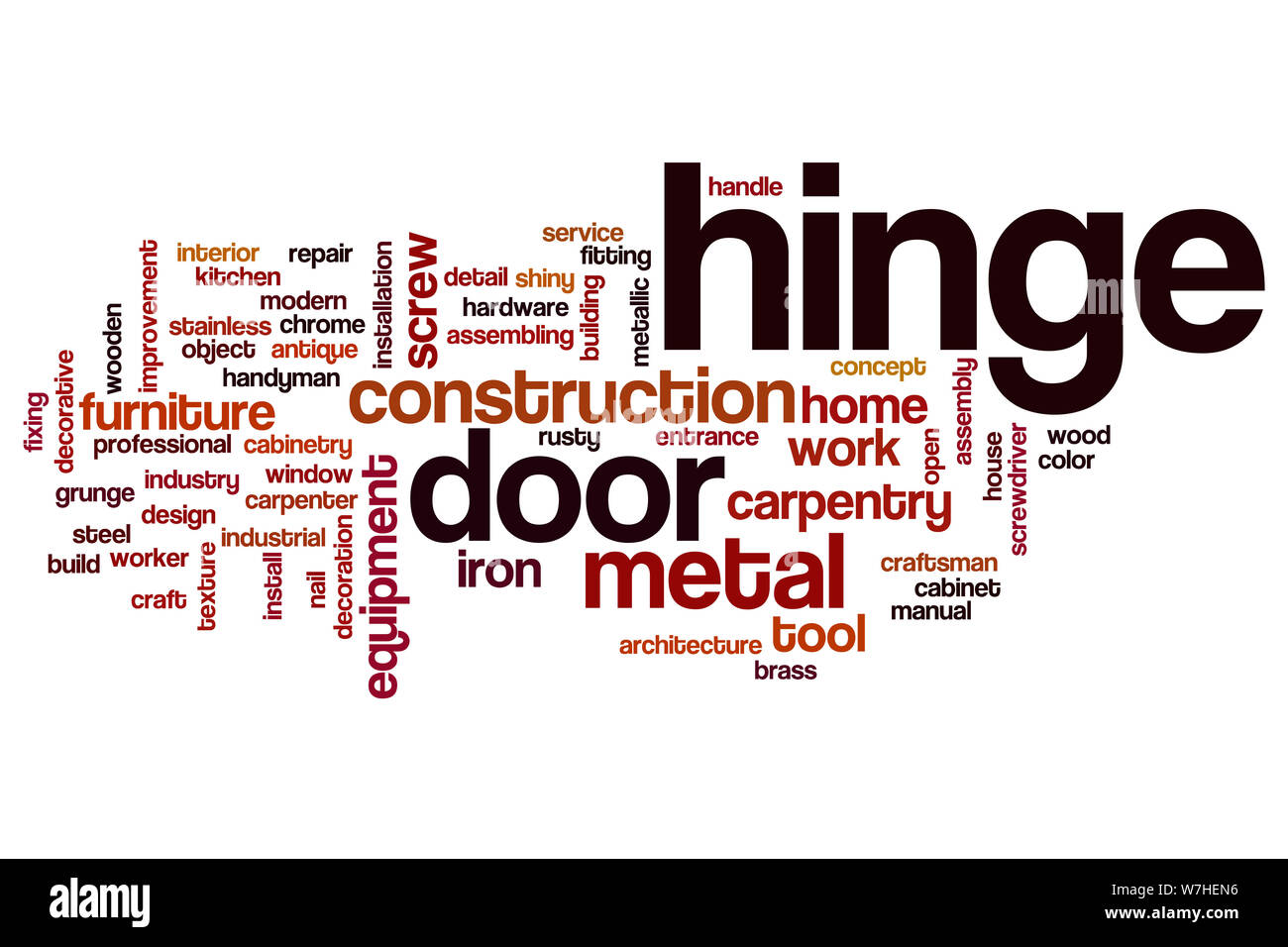Hinge word cloud concept Stock Photo Alamy