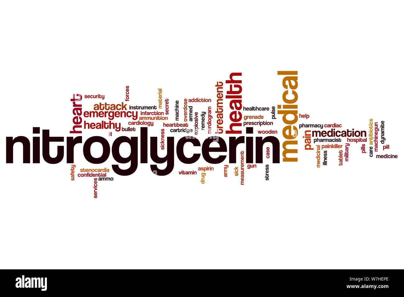 Nitroglycerin word cloud concept Stock Photo
