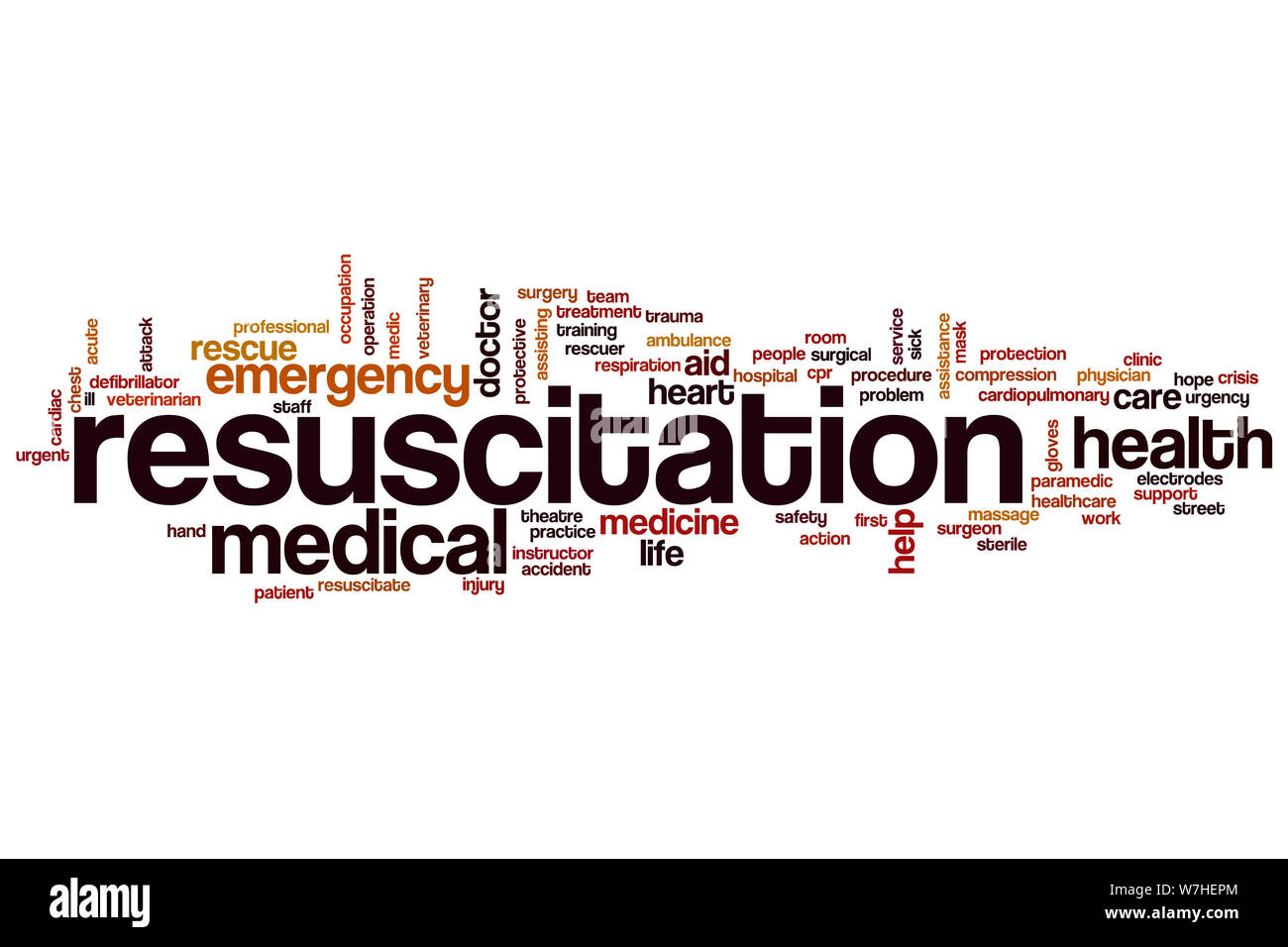 Resuscitation word cloud concept Stock Photo