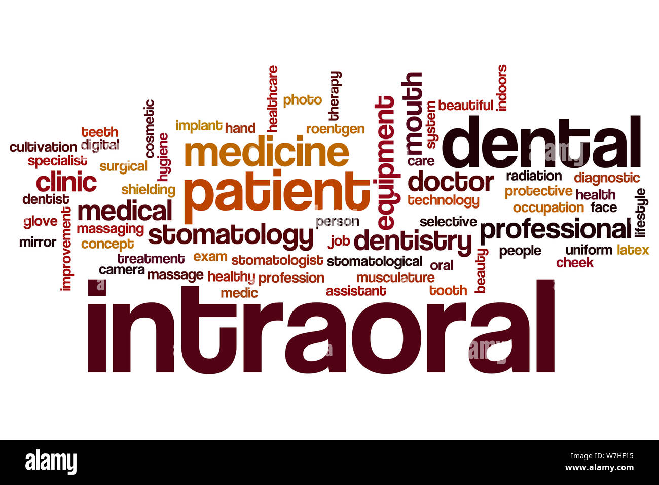 Intraoral word cloud concept Stock Photo