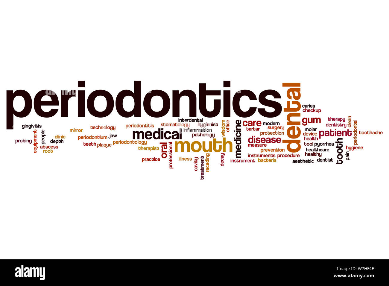 Periodontics word cloud concept Stock Photo