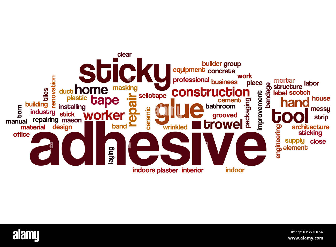 Adhesive Word Cloud Concept Stock Photo Alamy