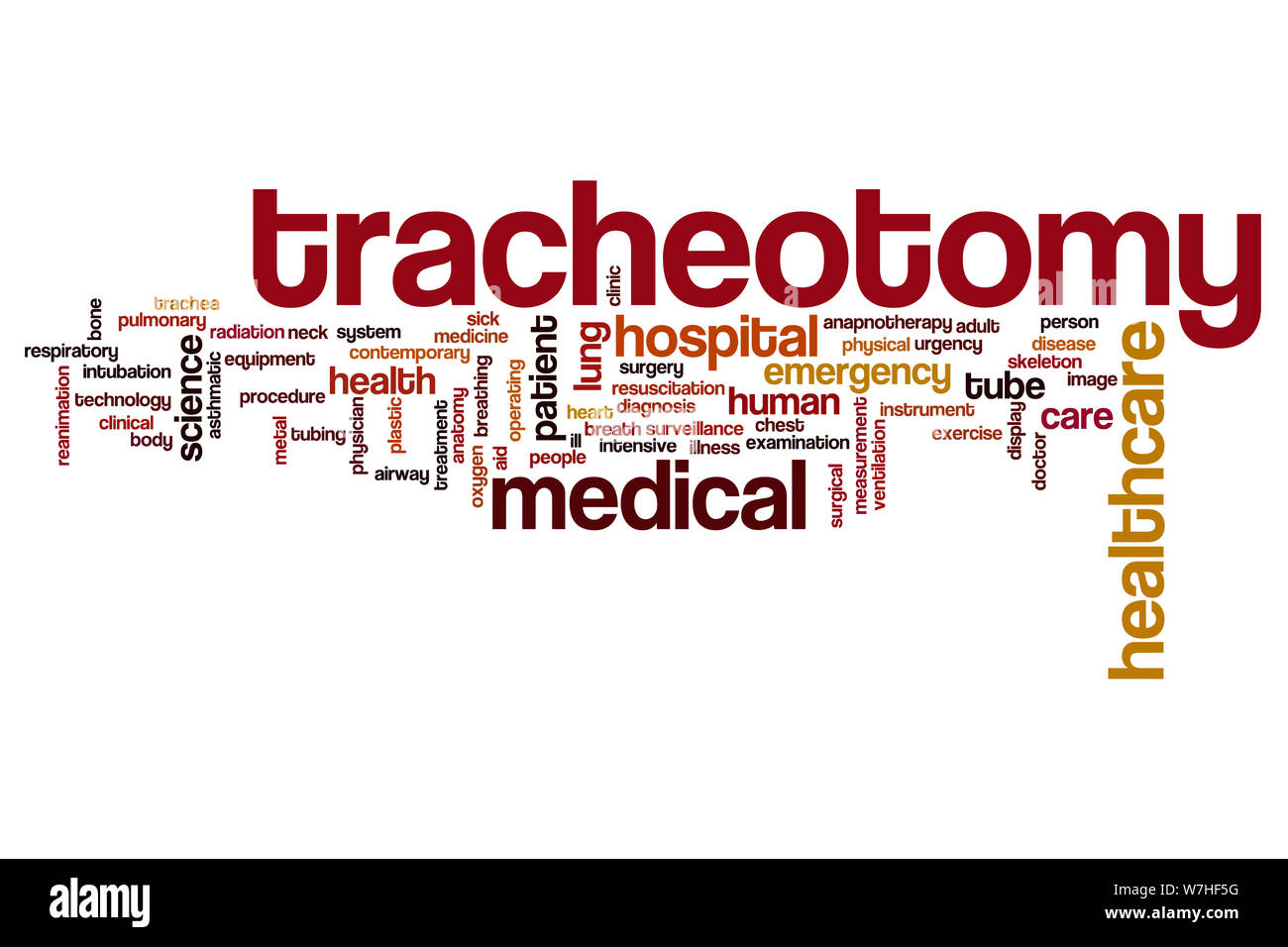 Tracheotomy word cloud concept Stock Photo