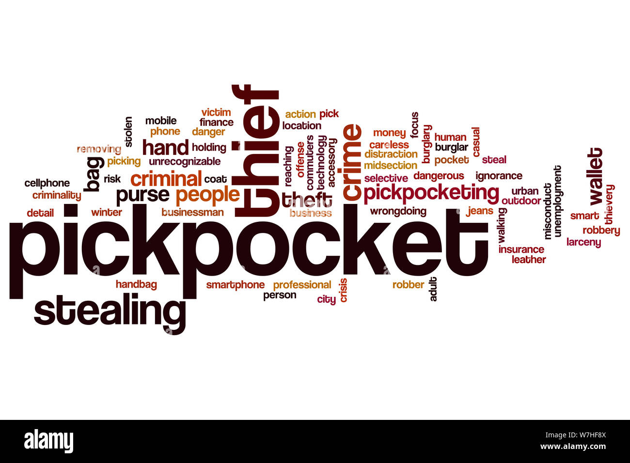 Pickpocket word cloud concept Stock Photo