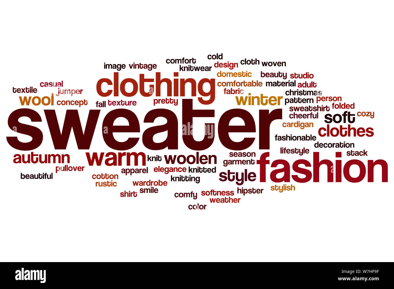 Sweater word cloud concept Stock Photo Alamy
