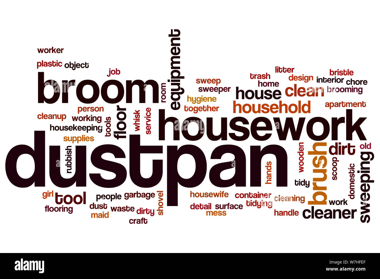 Dustpan word cloud concept Stock Photo Alamy
