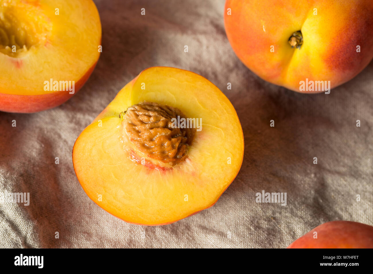 Tasty juicy peaches slices hi-res stock photography and images - Alamy