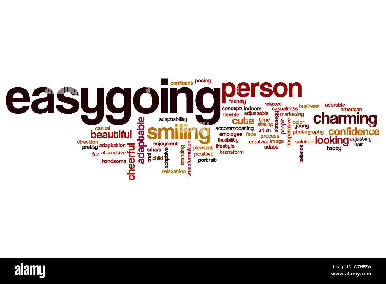 Easygoing word cloud concept Stock Photo