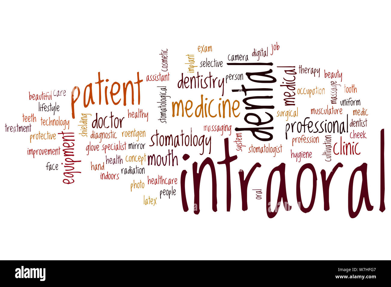 Intraoral word cloud concept Stock Photo