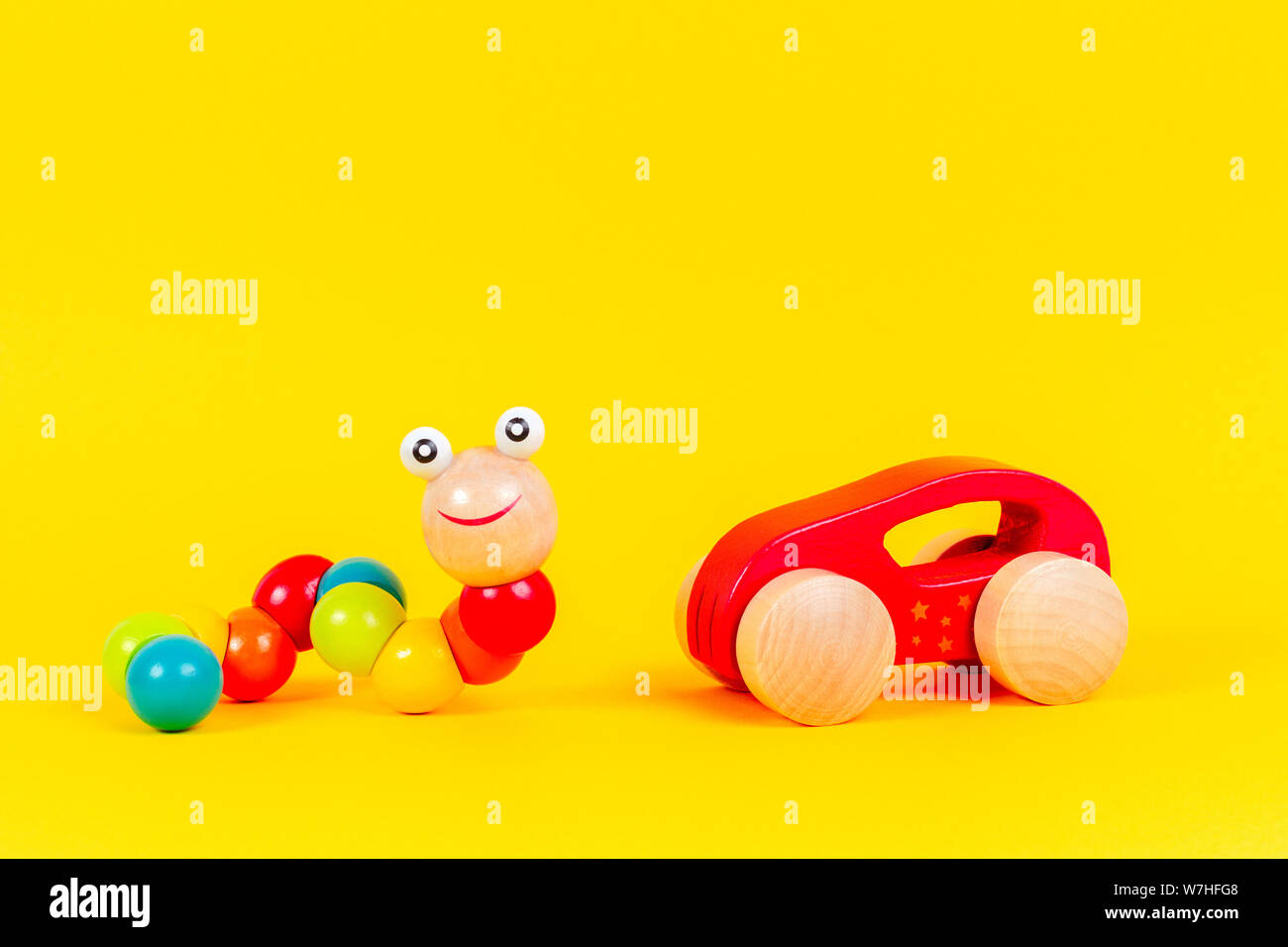wooden worm baby toy