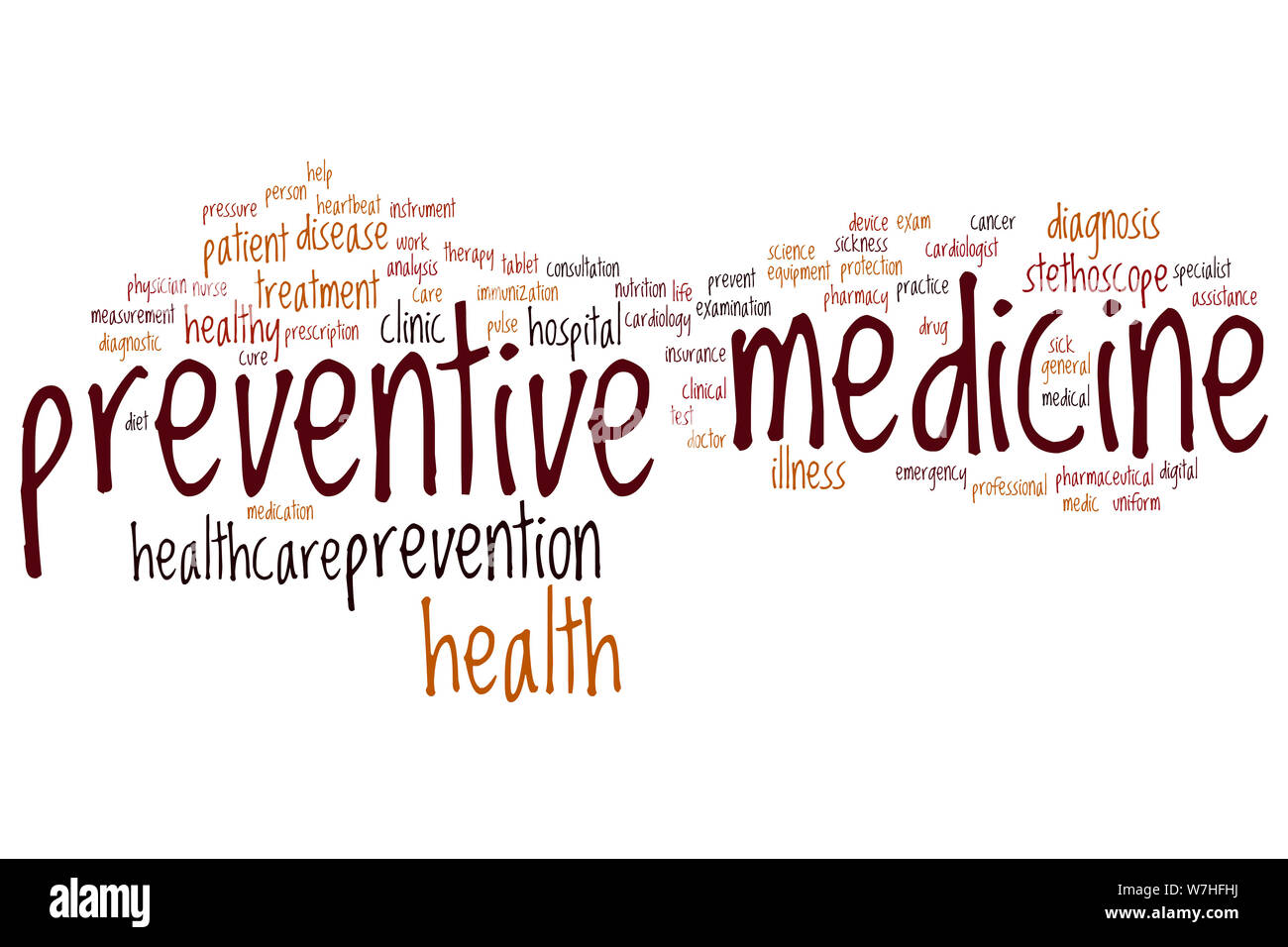 Preventive medicine word cloud concept Stock Photo Alamy