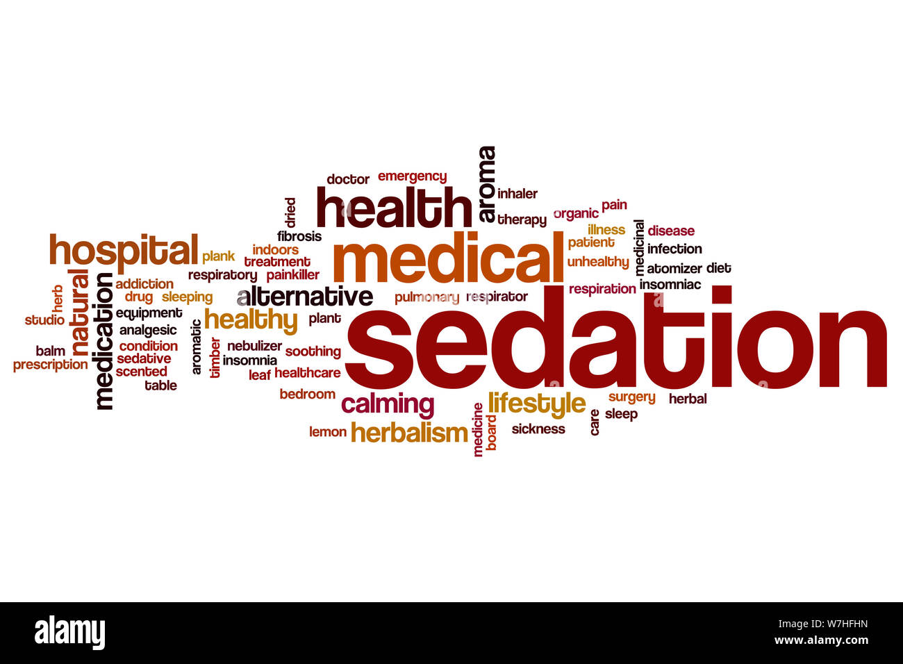 Sedation word cloud concept Stock Photo