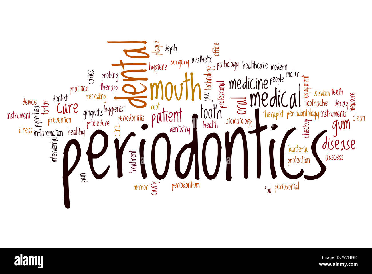Periodontics word cloud concept Stock Photo