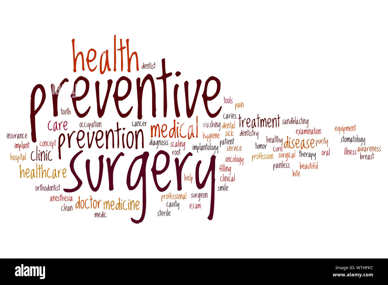 Preventive surgery word cloud concept Stock Photo