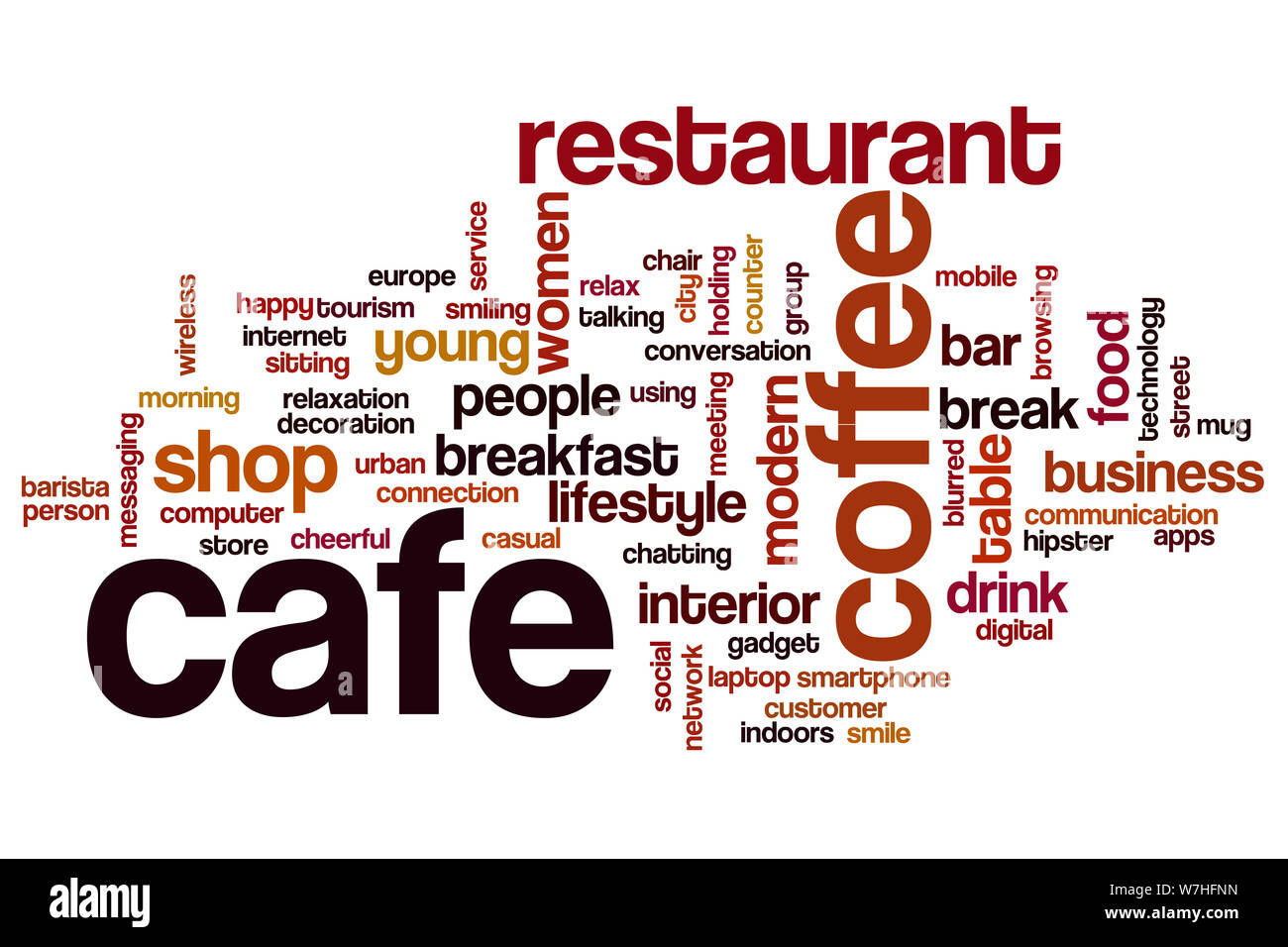 Cafe word cloud concept Stock Photo Alamy