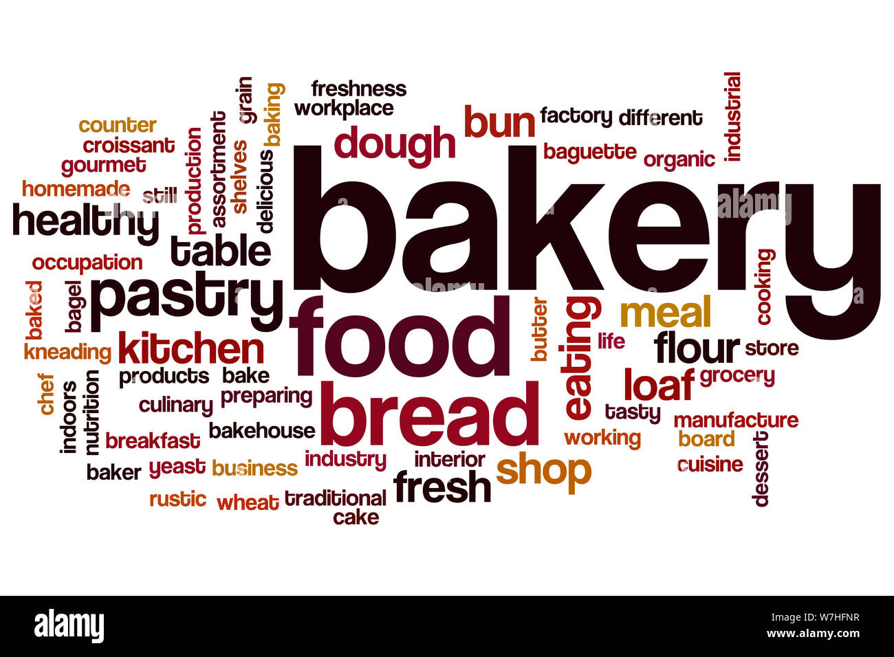 Bakery word cloud concept Stock Photo Alamy