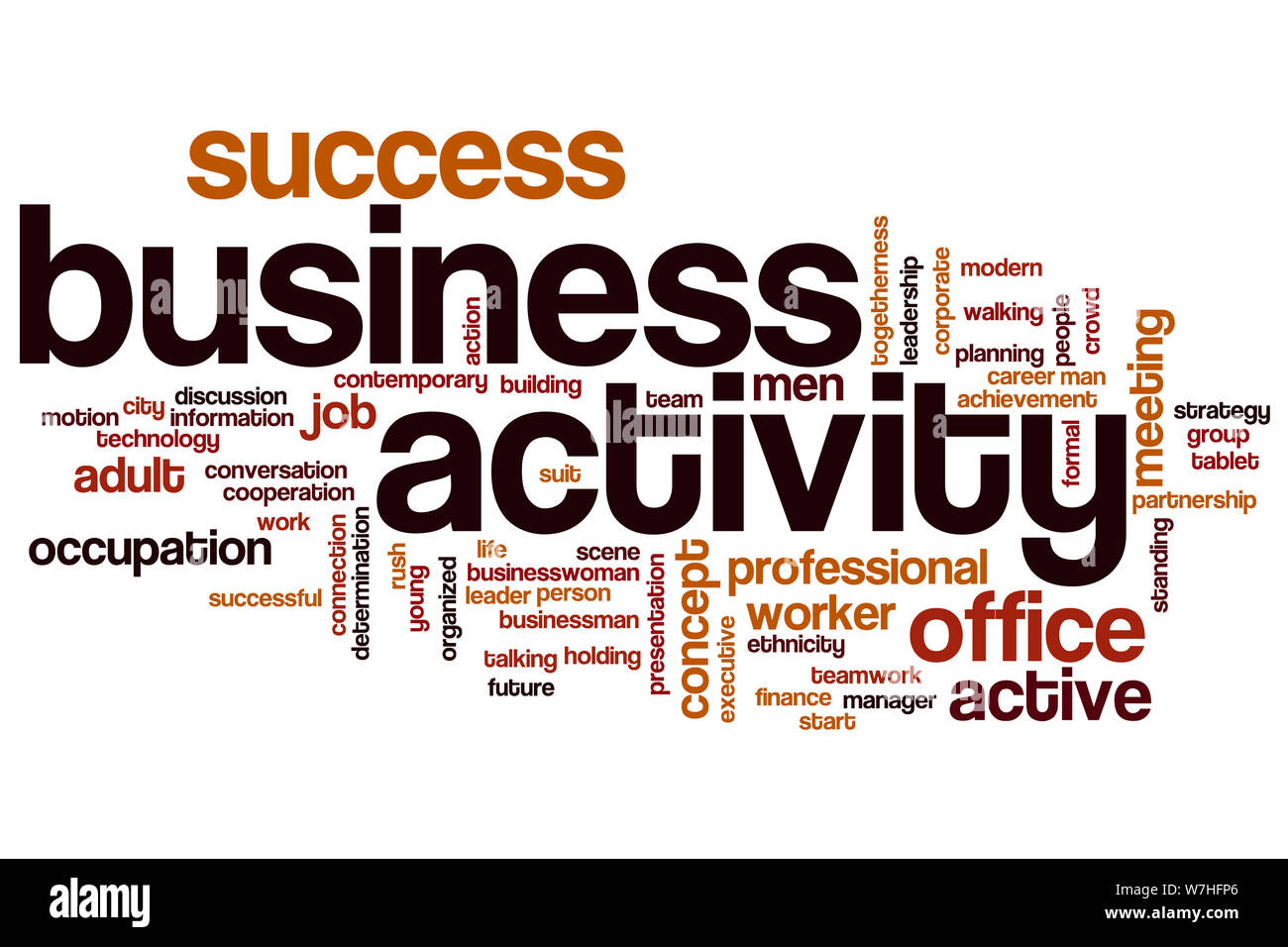 Business activity word cloud concept Stock Photo Alamy