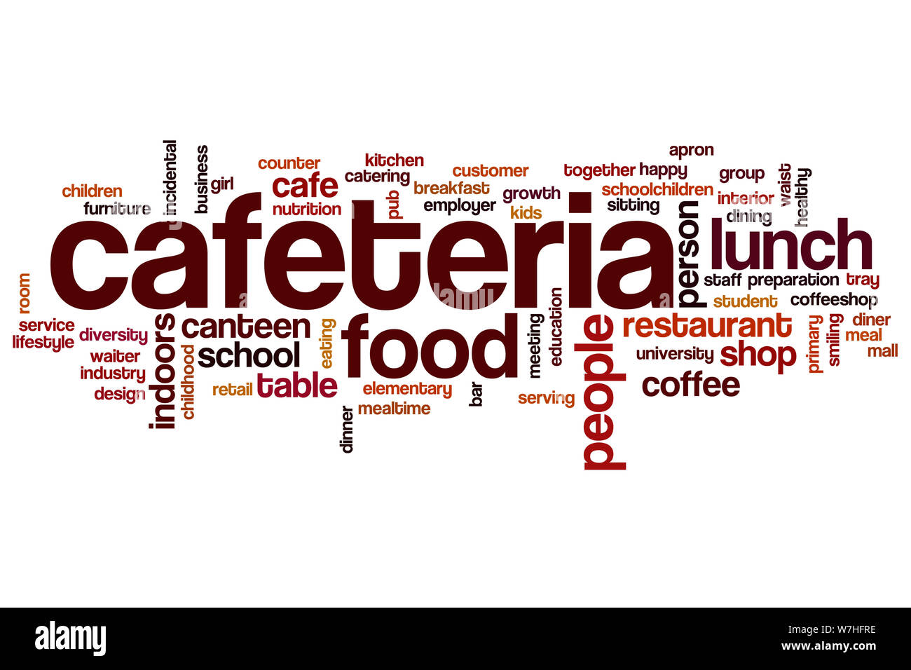 Cafeteria word cloud concept Stock Photo Alamy