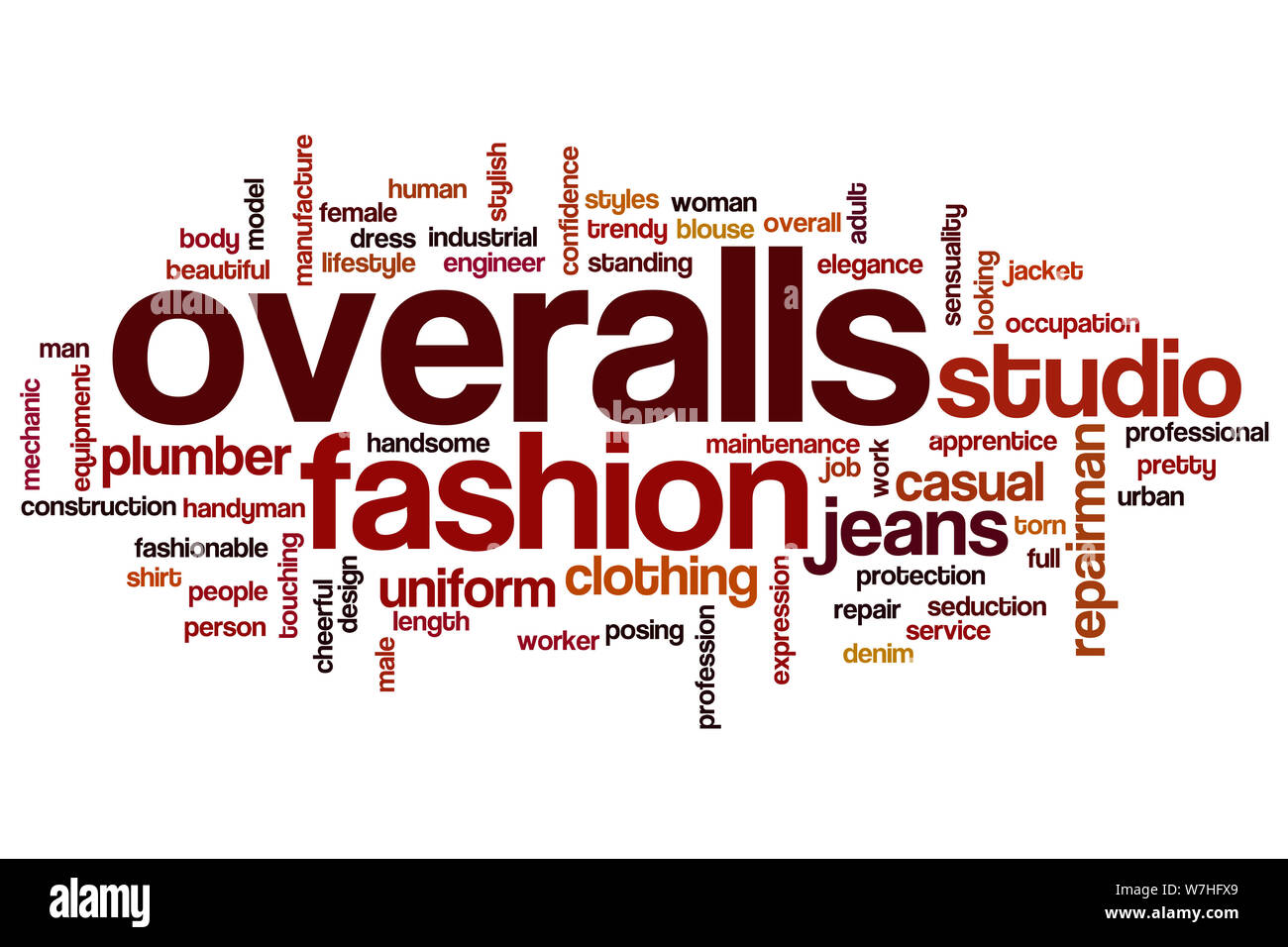 Overalls word cloud concept Stock Photo Alamy