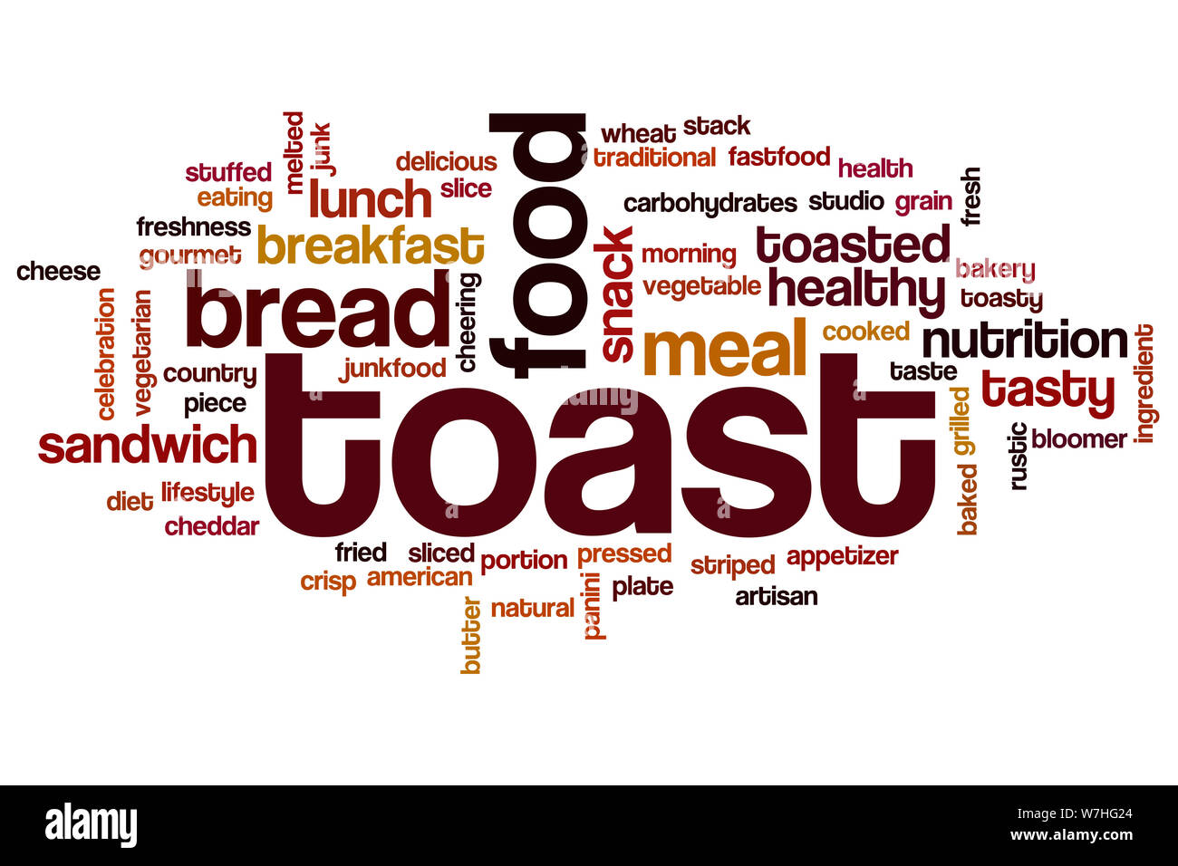 Toast word cloud concept Stock Photo Alamy
