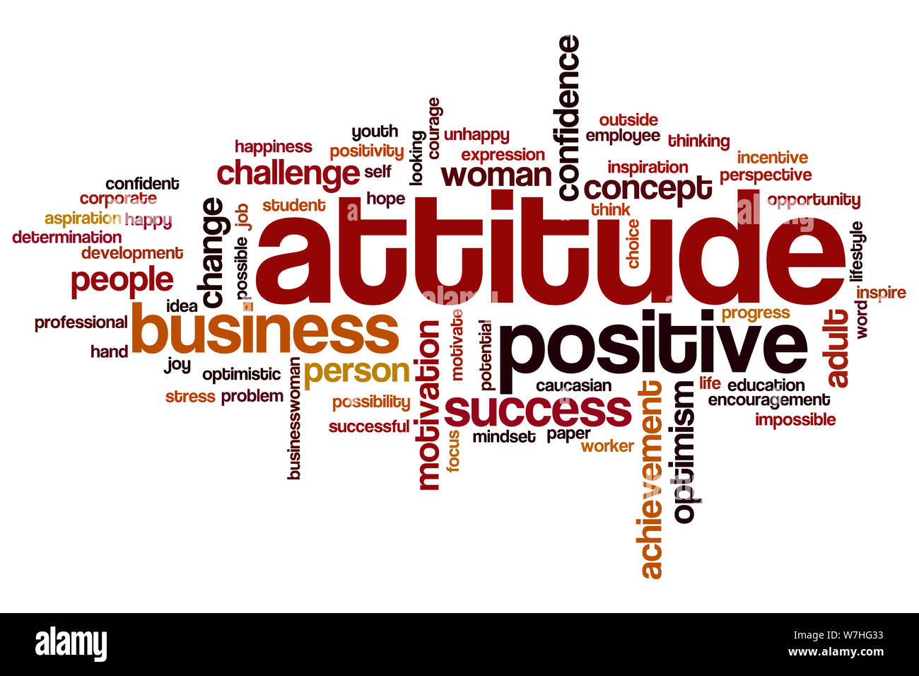 Attitude word cloud concept Stock Photo