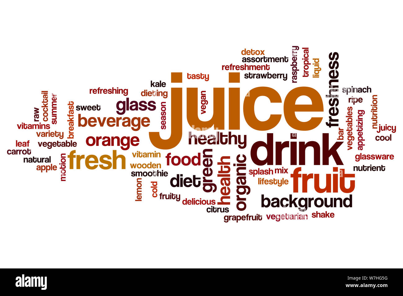 Juice word cloud concept Stock Photo Alamy