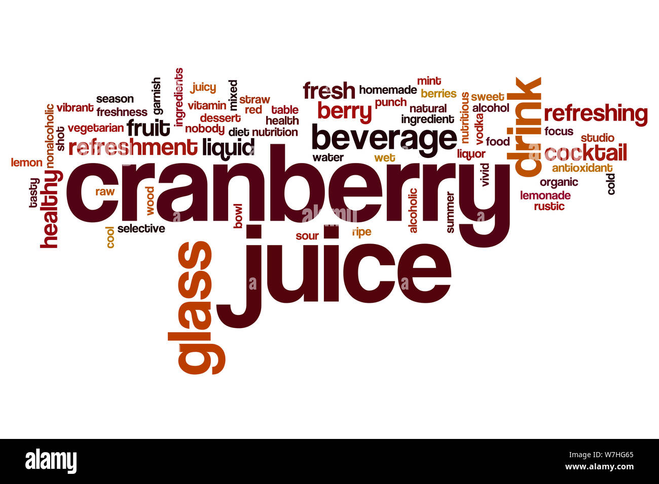 Cranberry juice word cloud concept Stock Photo Alamy