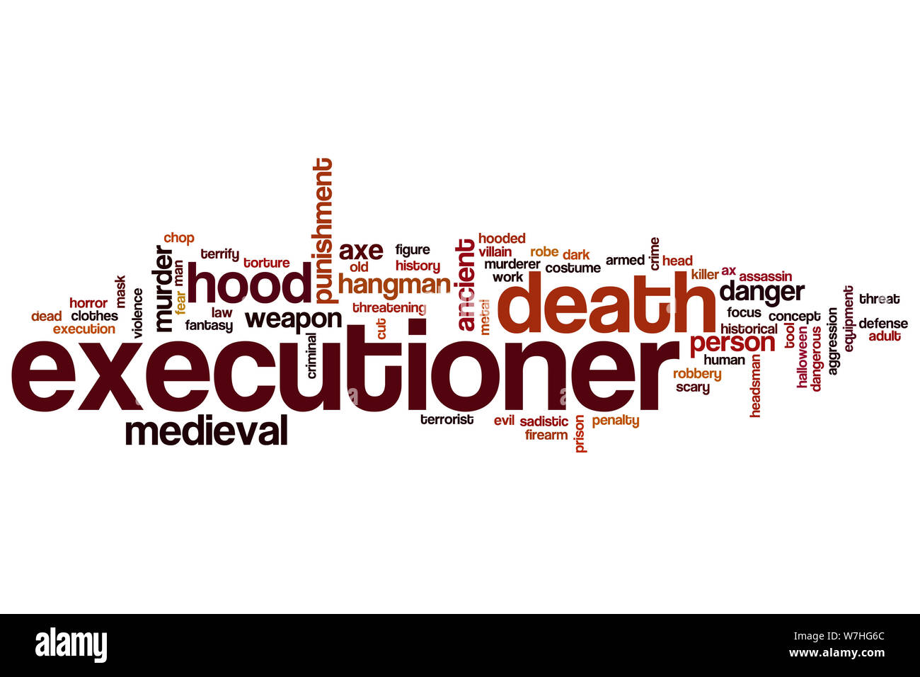 Executioner word cloud concept Stock Photo
