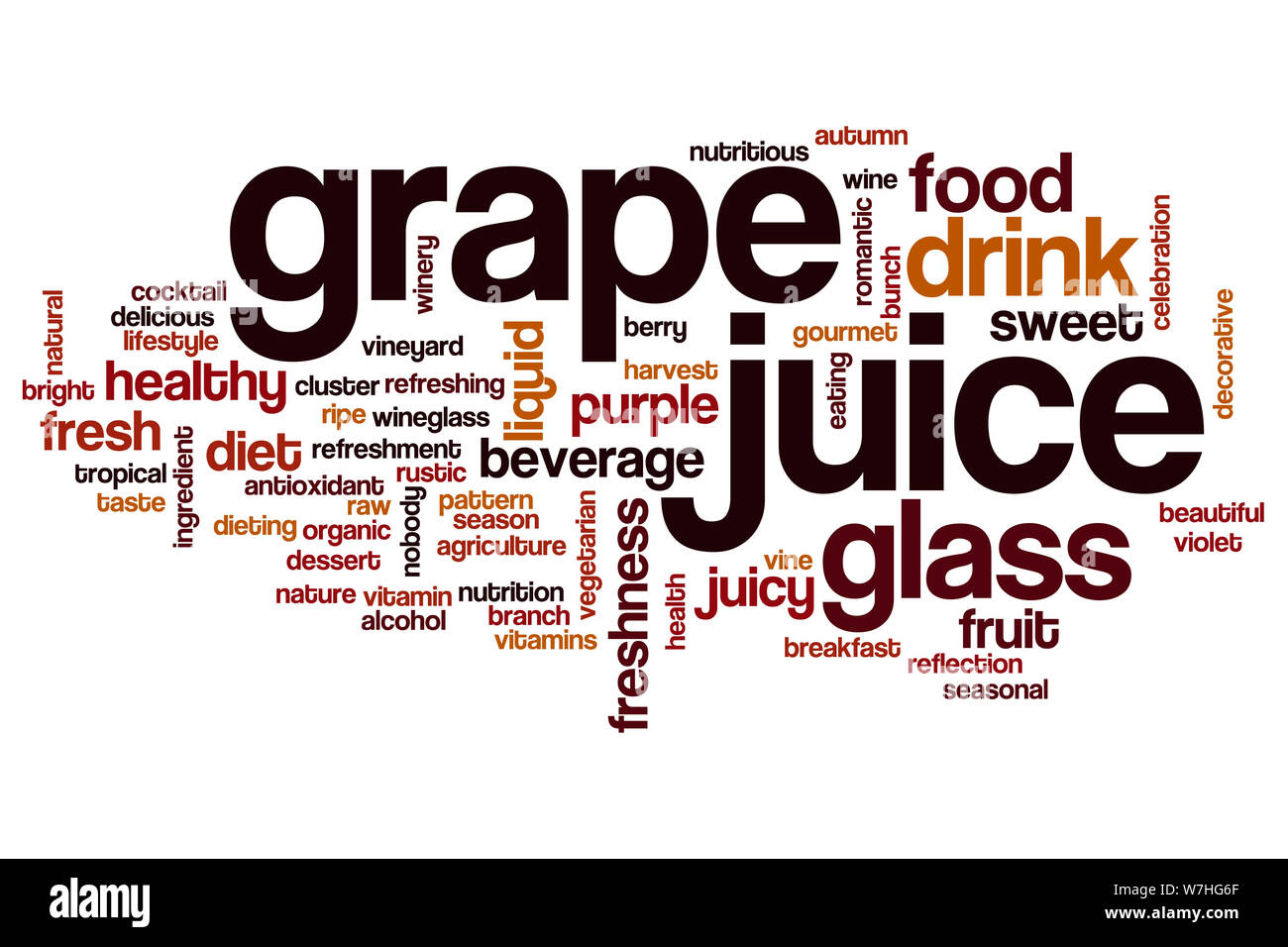 Grape juice word cloud concept Stock Photo Alamy