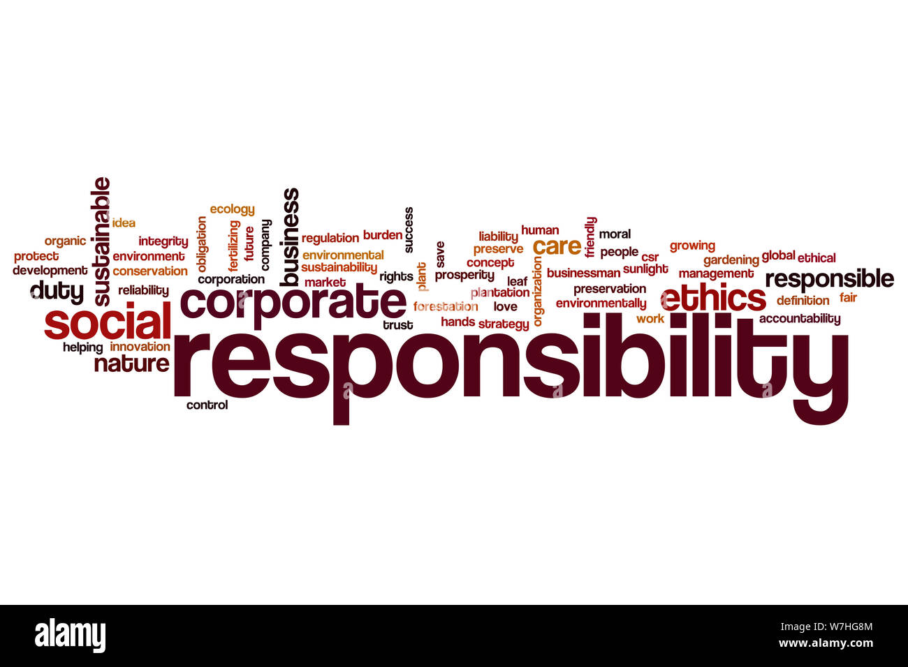Responsibility word cloud concept Stock Photo