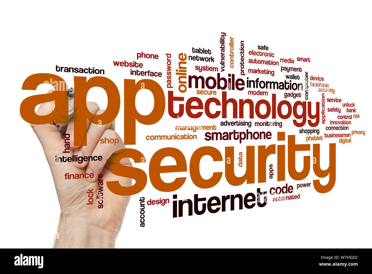 App security word cloud Stock Photo