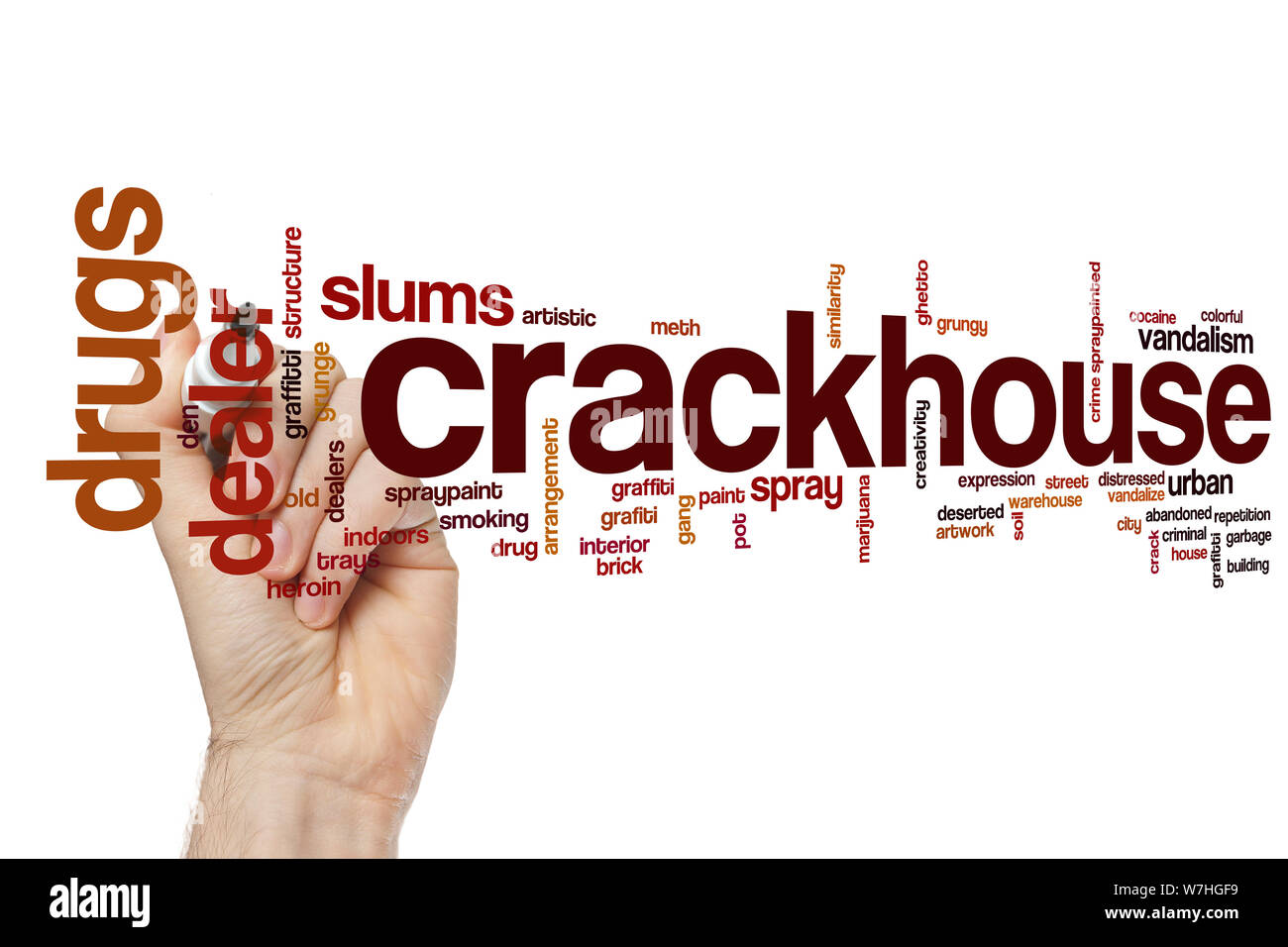 Crackhouse word cloud concept Stock Photo