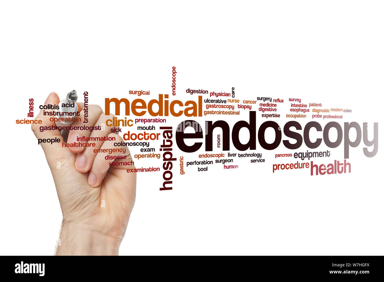 Endoscopy word cloud concept Stock Photo Alamy