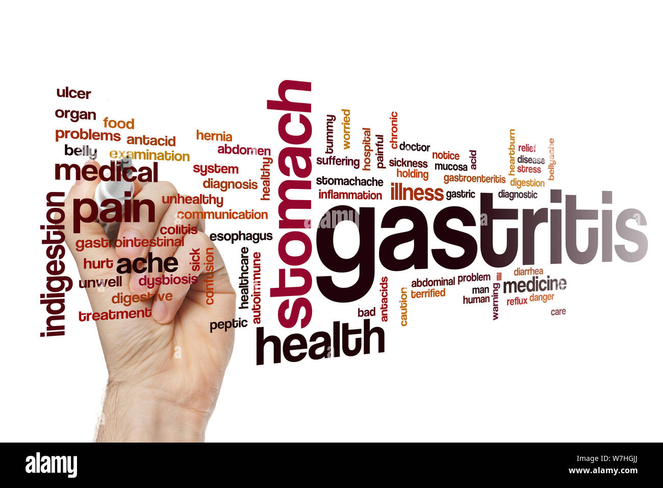 Gastritis word cloud Stock Photo Alamy