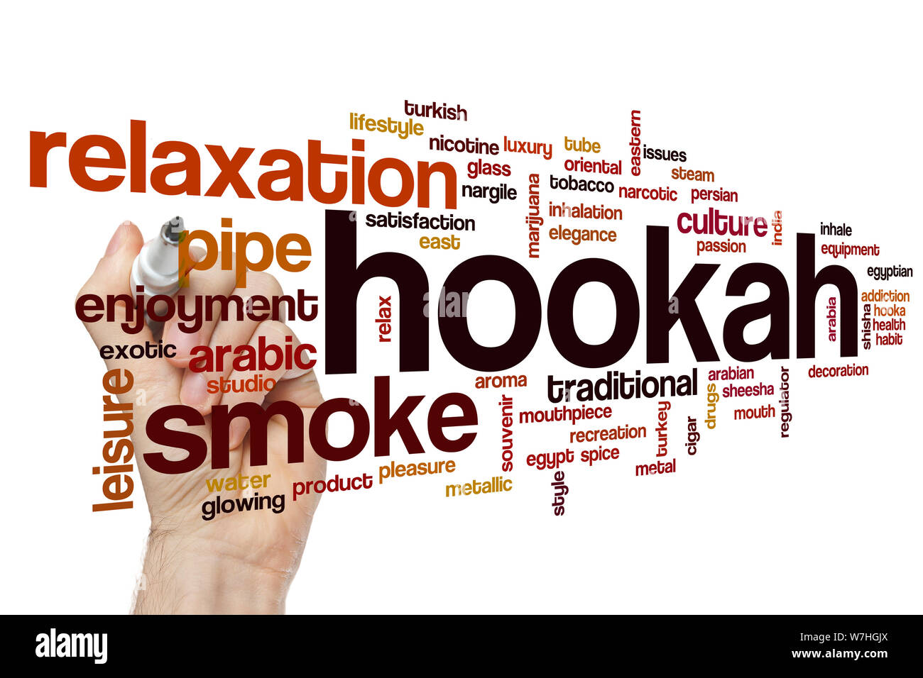 Hookah word cloud concept Stock Photo Alamy