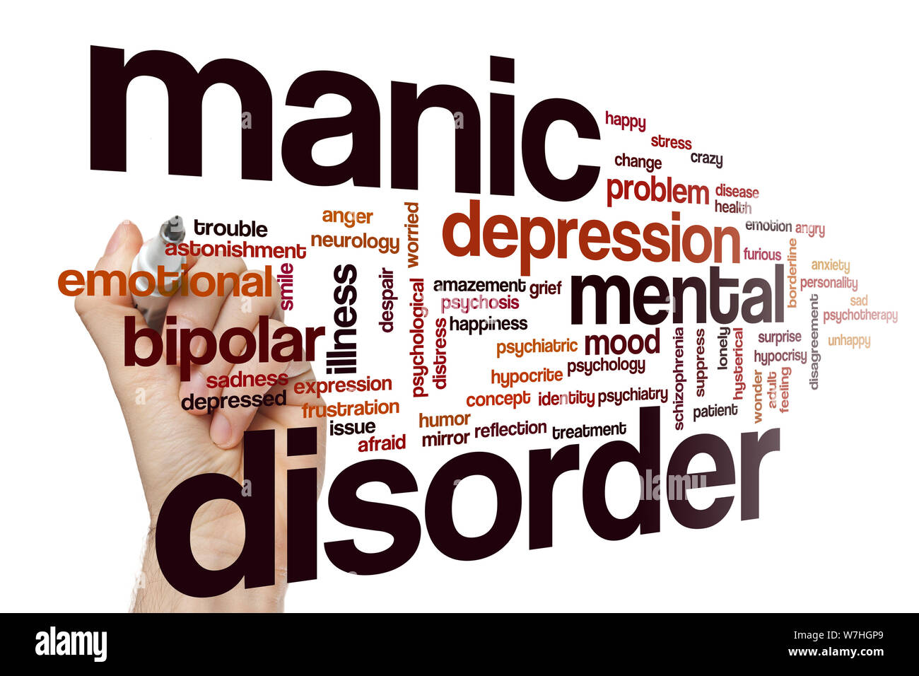 Manic disorder word cloud Stock Photo - Alamy