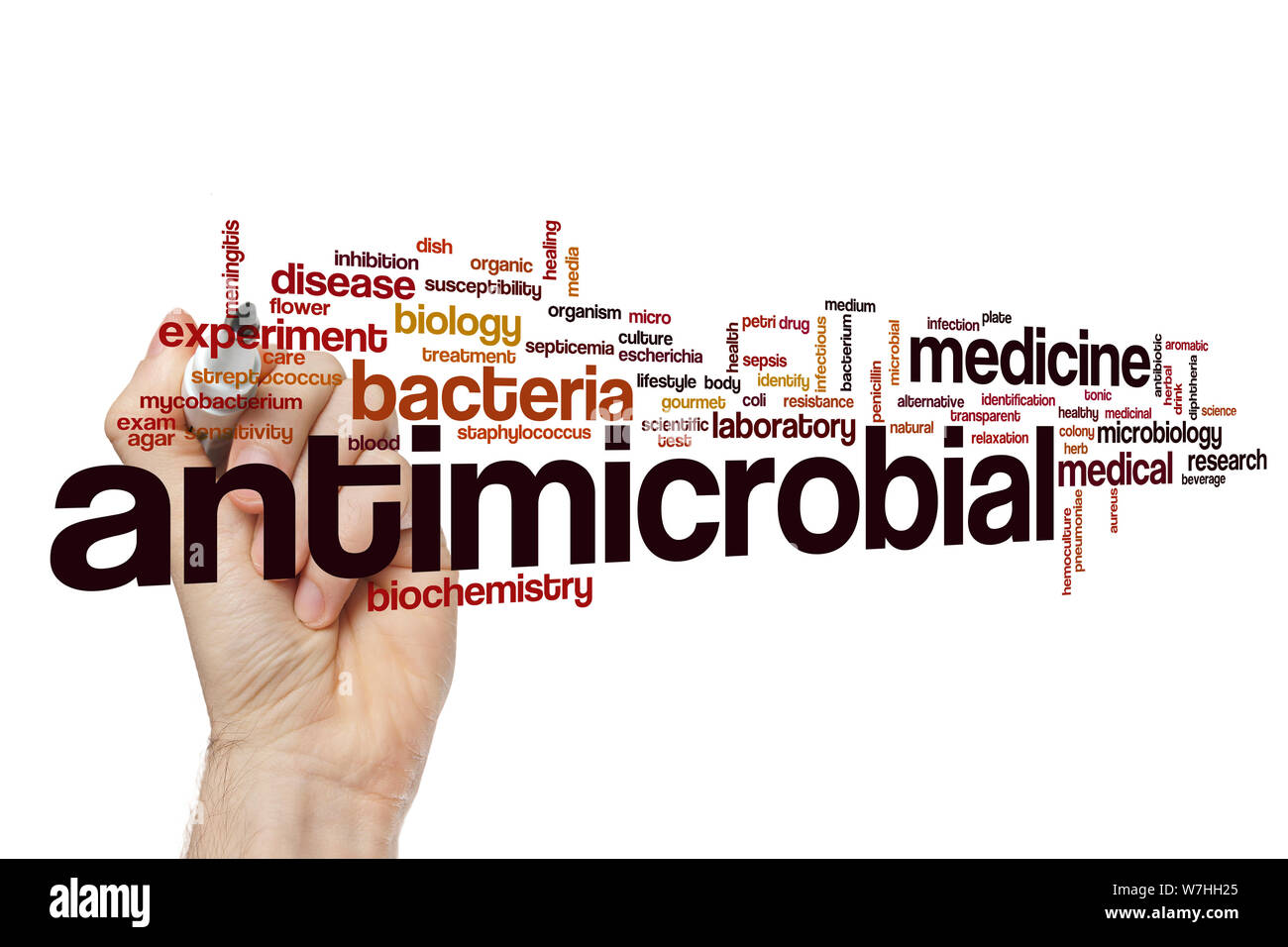 Antimicrobial word cloud concept Stock Photo