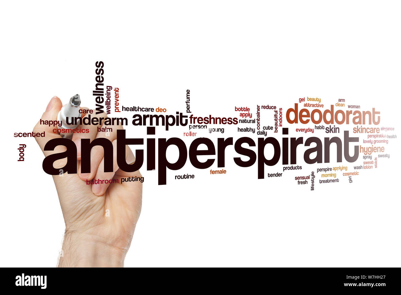 Antiperspirant word cloud Stock Photo Alamy