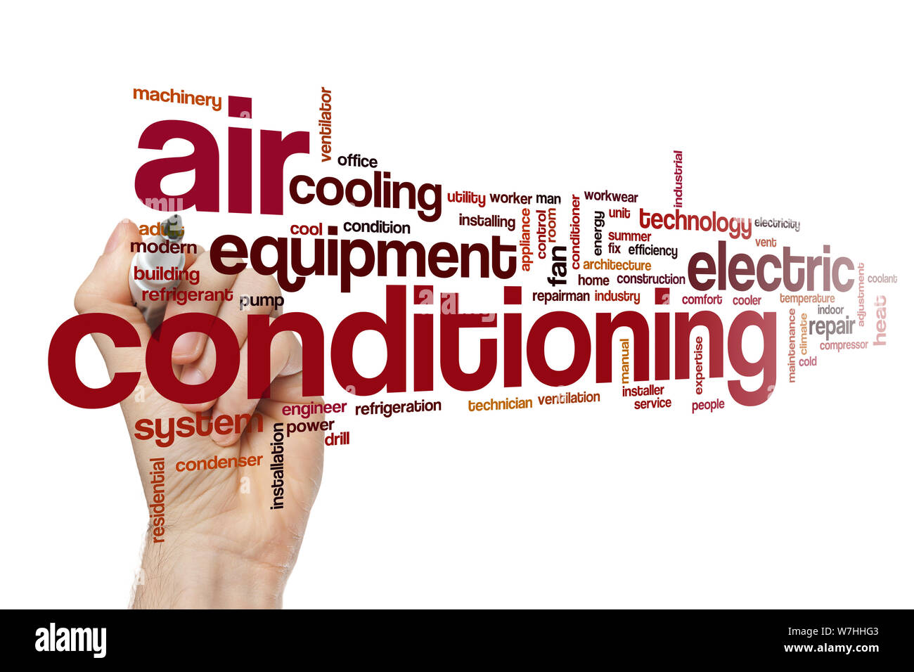 Air conditioning word cloud concept Stock Photo Alamy