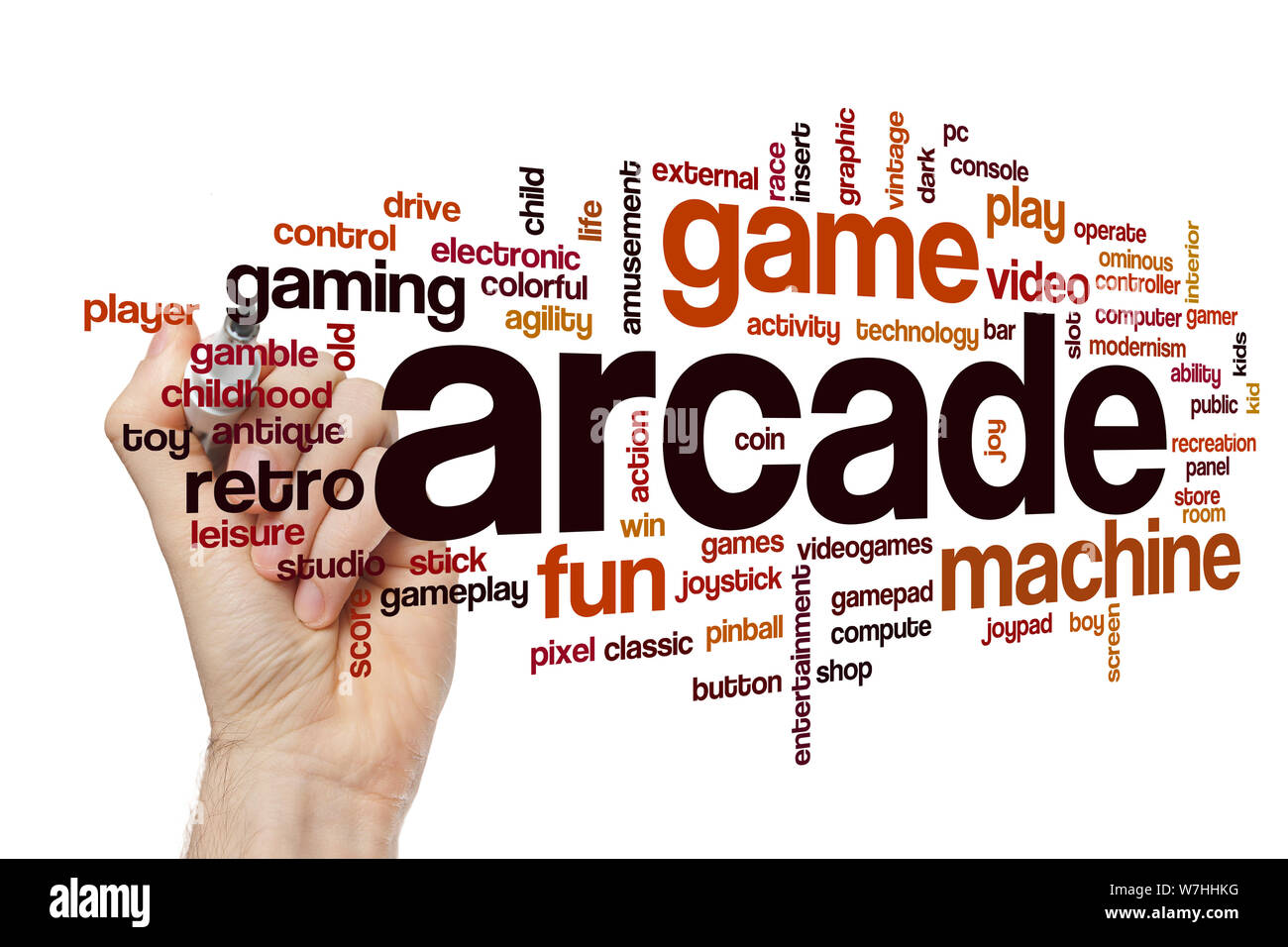 Arcade word cloud Stock Photo Alamy