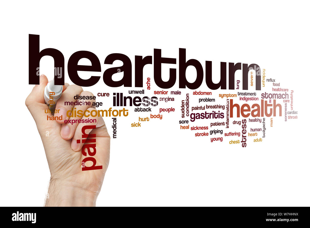 Heartburn word cloud Stock Photo
