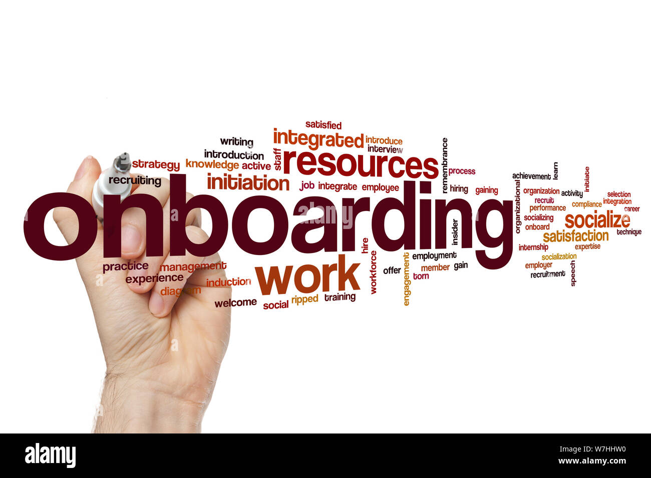 Onboarding word cloud Stock Photo Alamy