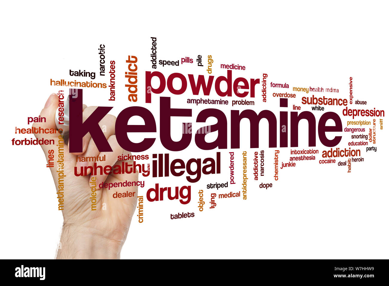 Ketamine word cloud concept Stock Photo