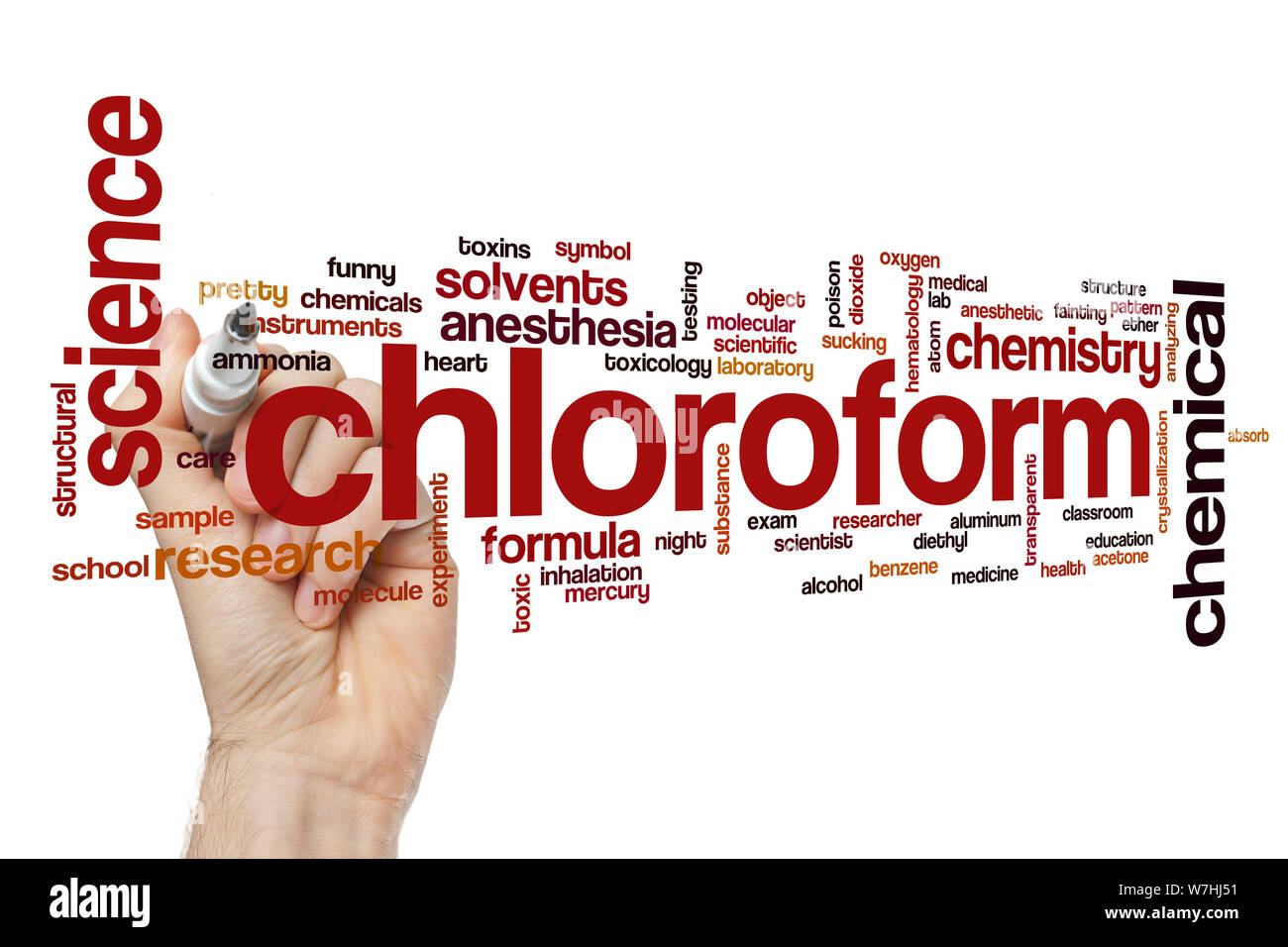 Chloroform word cloud concept Stock Photo