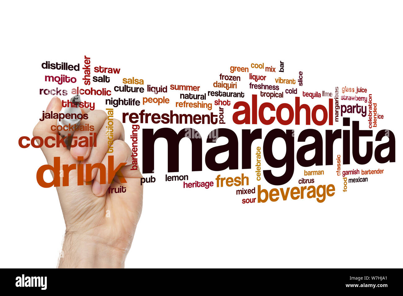 Margarita word cloud concept Stock Photo Alamy