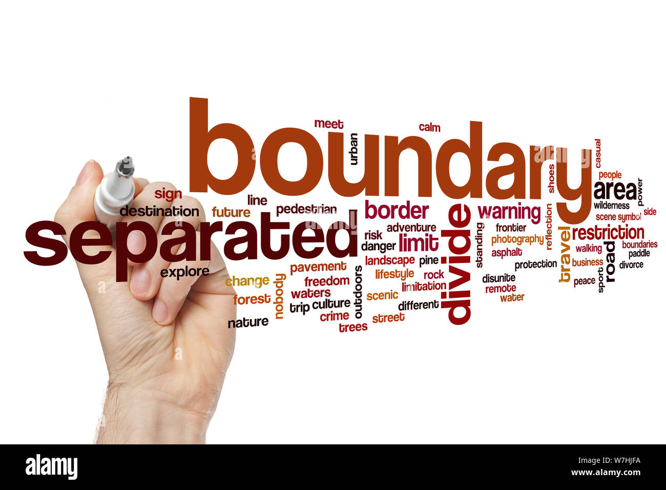 Boundary Word Cloud Concept Stock Photo - Alamy