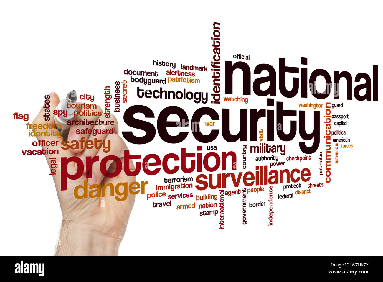 National security word cloud concept Stock Photo Alamy