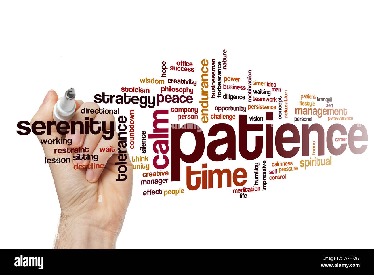 Patience word cloud concept Stock Photo