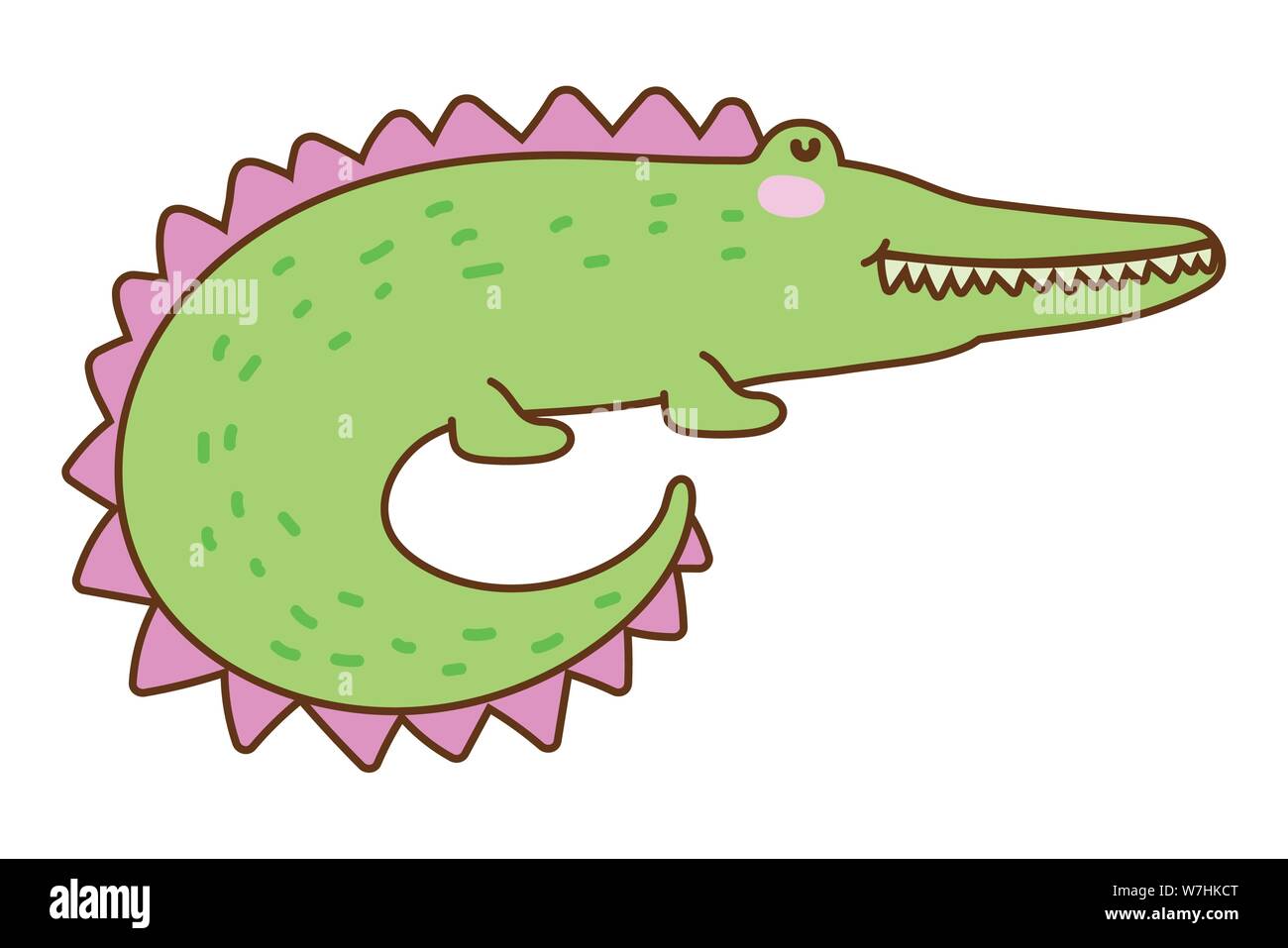 Crocodile cartoon design, Animal cute zoo life nature and fauna theme Vector illustration Stock Vector