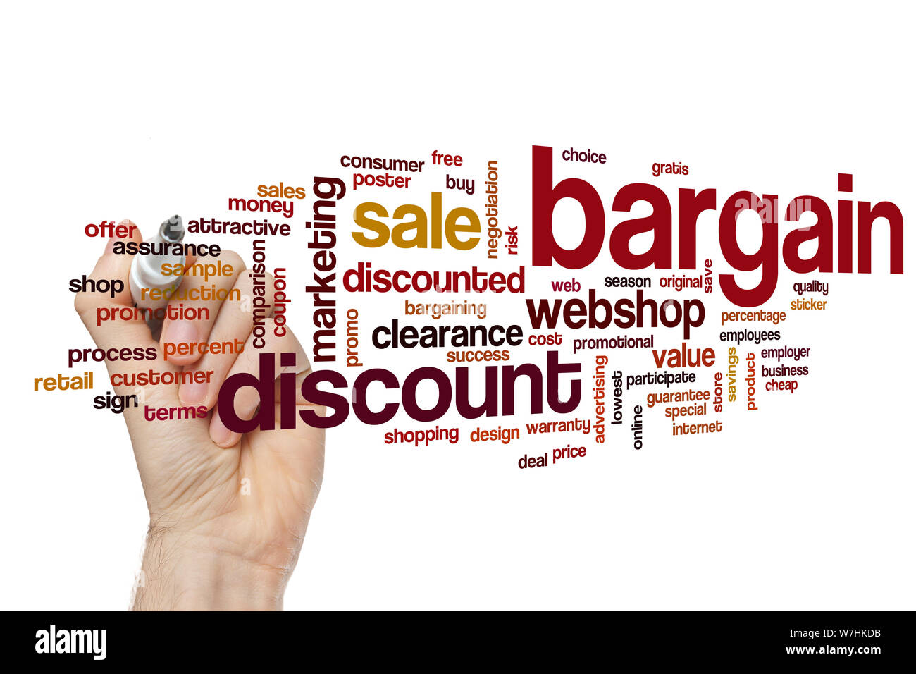 Bargain word cloud Stock Photo